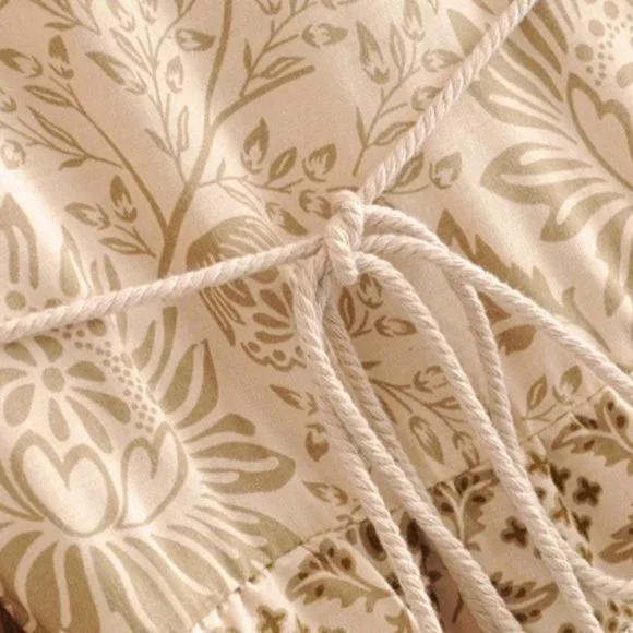 New Boho Print Tunic Cotton Summer Dress Tan - Picture 9 of 15